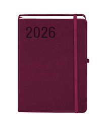 Kalendarz 2026 A5 Rubi bordowy DNS