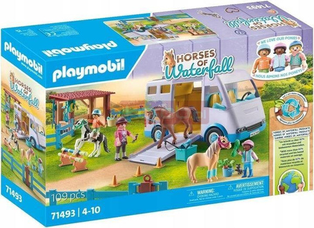 PLAYMOBIL HORSES OF WATERFALL 71493 MOBILNA NAUKA JAZDY KONNEJ