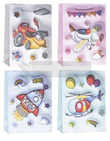 Torebka ozdobna 26x32x10cm dziecięce mix ROZETTE