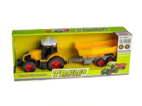 Traktor z przyczepą z napędem na koło