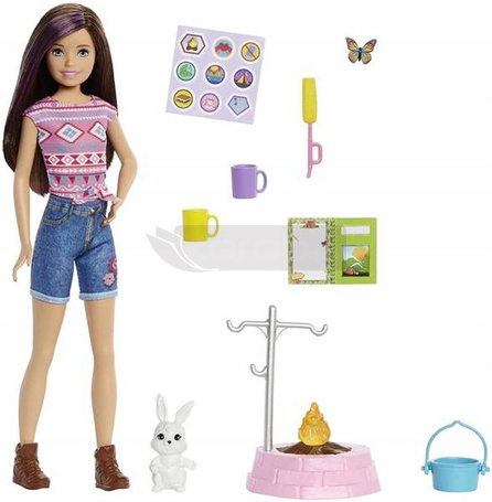 Lalka Barbie Skipper na kempingu HDF71