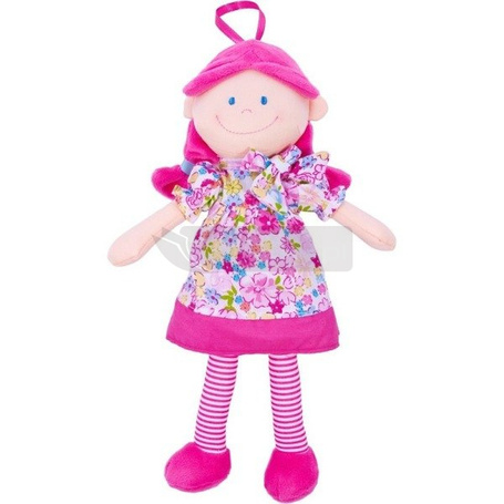Lalka szmaciana Tonia 31 cm, różowe kwiatki
