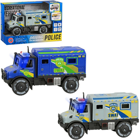 Auto ciężarówka policja światło i dźwięk