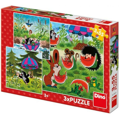 Puzzle dla dzieci 3w1 Krecik i parasol