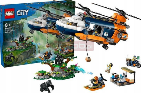 LEGO CITY 60437 HELIKOPTER BADACZY DŻUNGLI W BAZIE