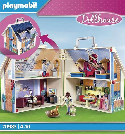 PLAYMOBIL Dollhouse 70985 Przenośny domek dla lalek
