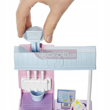Lalka Barbie lodziarnia HCN46