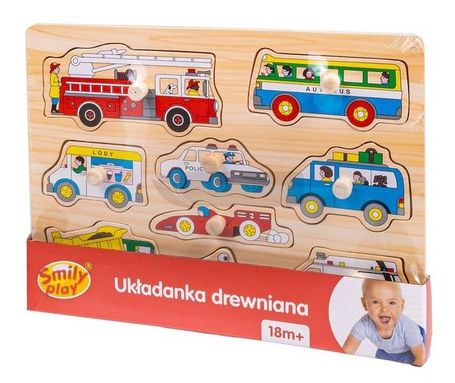 Układanka drewniana Pojazdy