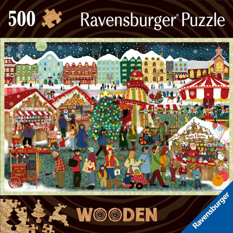 Puzzle drewniane 500 Jarmark świąteczny