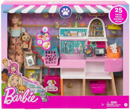 Lalka Barbie Sklep dla zwierząt GRG90