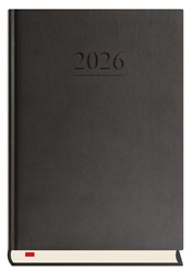 Terminarz 2026 A5 dzienny Menadżera czarny