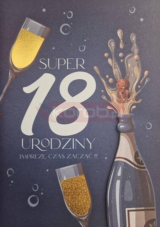 Karnet Urodziny 18 męskie