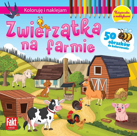 Koloruję i naklejam. Zwierzątka na farmie