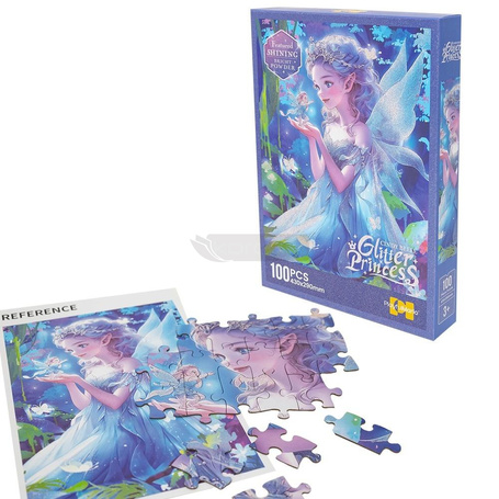 Puzzle z brokatem księżniczka 100 elementów
