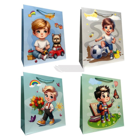 Torebka prezentowa dziecięca S chłopiec mix