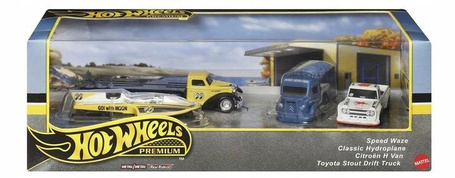HOT WHEELS PREMIUM DIORAMA zestaw 4 autek HRT51