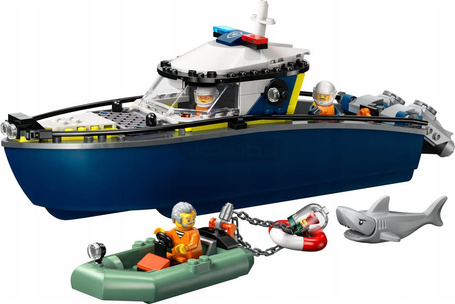 LEGO CITY 60456 POŚCIG ŁODZIĄ POLICYJNĄ zestaw klocków dla dzieci +6 lat