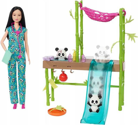 LALKA BARBIE WETERYNARZ OPIEKA NAD PANDAMI HKT77