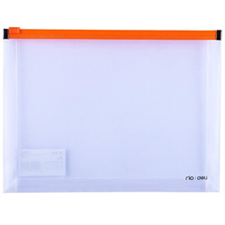 Teczka na suwak A5 PP pomarańczowa DELI