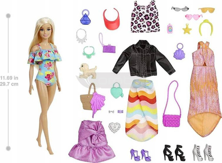 Lalka Barbie Kalendarz Adwentowy Szyk i Styl GXD64