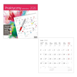 Kalendarz 2026 ścienny 30x30 Praktyczny HELMA