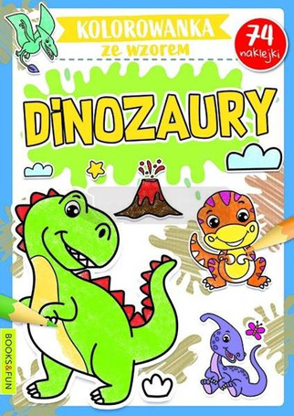 Kolorowanka ze wzorem. Dinozaury