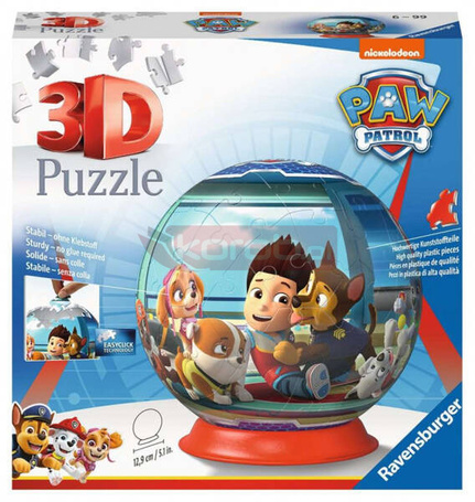 Puzzle 72 elementy 3D Kula, Psi Patrol