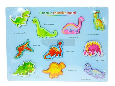 Układanka puzzle drewniane dinozaury