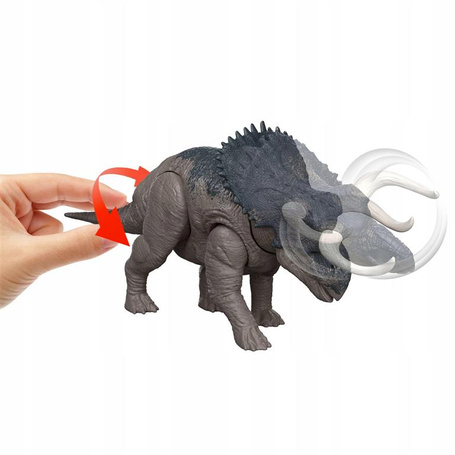 JURASSIC WORLD RYCZĄCY DINOZAUR Nasutoceratops figurka z dźwiękiem JGC81