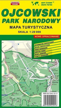Ojcowski PN 1:20 000 mapa turystyczna PIĘTKA