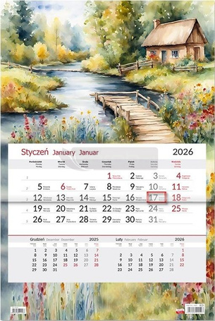Kalendarz 2026 jednodzielny Chatka