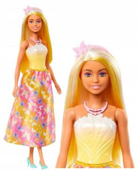 LALKA BARBIE KSIĘŻNICZKA z długimi włosami o żółtych pasemkach HRR09