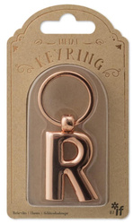 Metalowy brelok do kluczy litera R Keyring