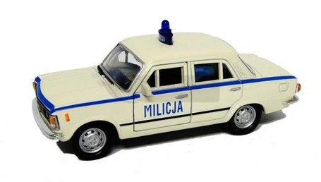 Fiat 125p 1:39 Milicja biały WELLY