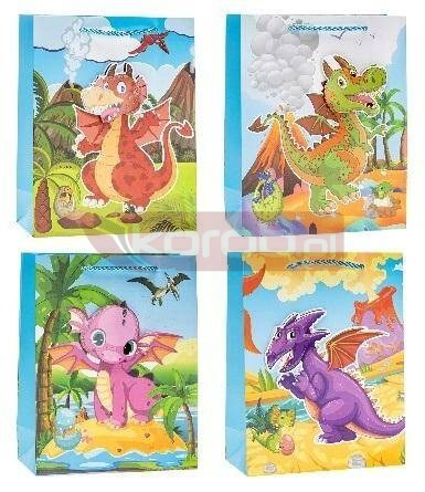 Torebka Pop-Up 3D Smok 18x24x8cm mix ROZETTE