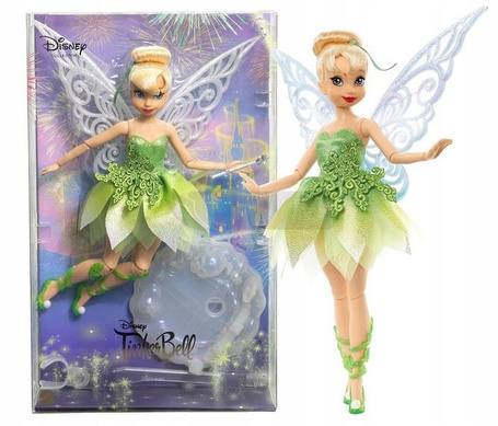 DISNEY LALKA TINKER BELL Dzwoneczek, lalka kolekcjonerska 100-lat Disneya HLX67
