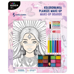 Kolorowanka plansze make-up KIDEA