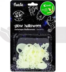 Ozdoby fluorescencyjne Halloween mix 18szt