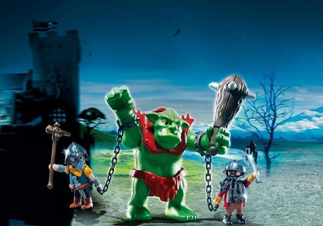 PLAYMOBIL 6004 Olbrzymi troll z karłowatymi wojownikami