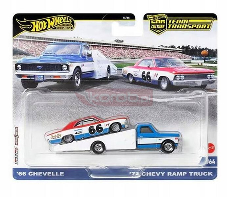 HOT WHEELS PREMIUM CULTURE CAR 2-pack '66 CHEVELLE / '72 CHEVY RAMP TRUCK HRV40
