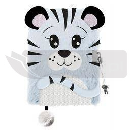 Pamiętnik z kłódką A5/96K włochacz Tygrys