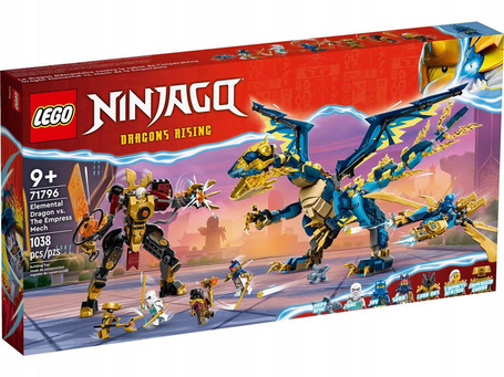 LEGO NINJAGO 71796 SMOK ŻYWIOŁU KONTRA MECH CESARZ zestaw klocków +9 lat
