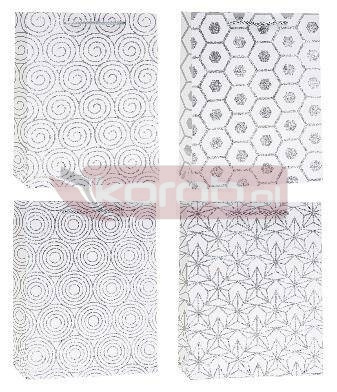 Torebka z brokatem 26x32x10cm mix ROZETTE