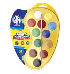 Farby akwarelowe paletka fi 30mm 12 kolorów ASTRA