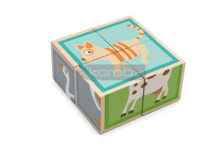 Puzzle 4 klocki Farma