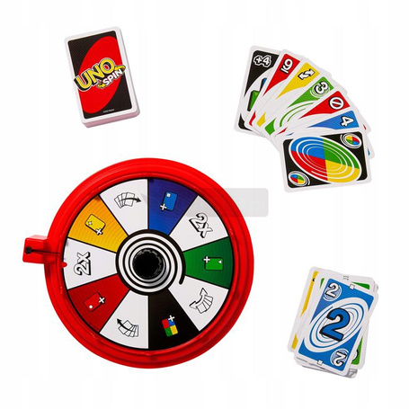 ORYGINALNA GRA KARTY UNO SPIN gra rodzinna JGR00