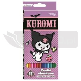 Kredki ołówkowe trójkątne Kuromi 12 kolorów