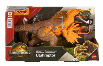 JURASSIC WORLD RYCZĄCY DINOZAUR Utahraptor figurka z dźwiękiem JGC80