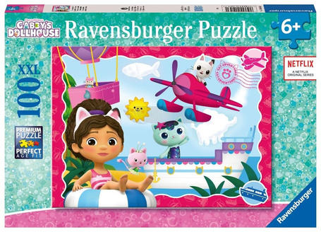 Puzzle dla dzieci 2D: Koci Domek Gabi 100el