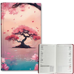 Kalendarz 2026 A6 tygodniowy Sakura